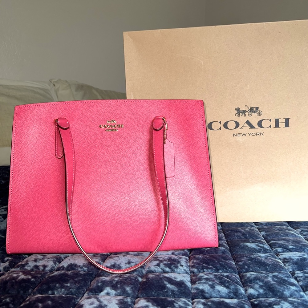 Coach Tatum Carryall Tote in Pink Confetti/Mango